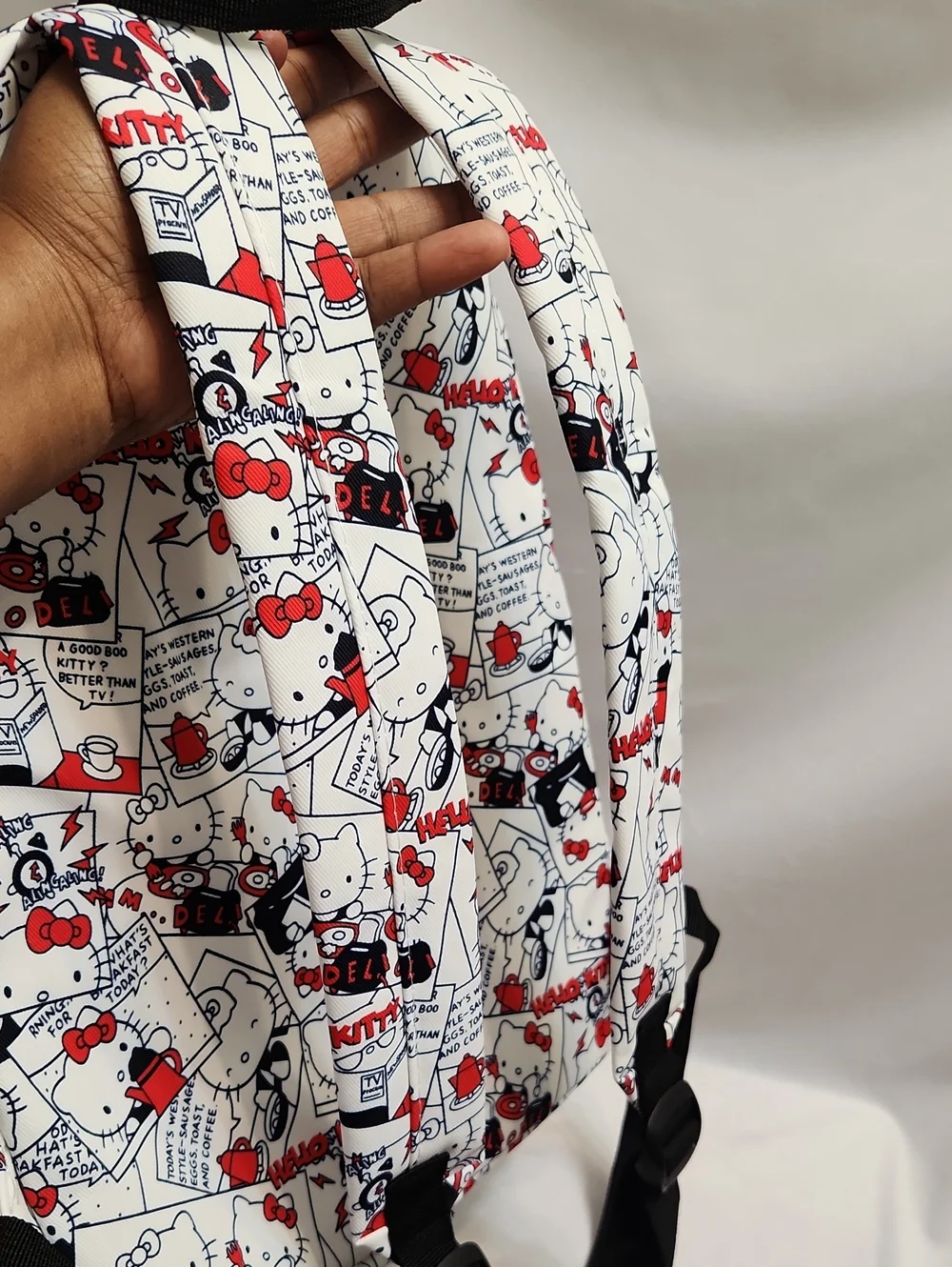 Hello Kitty All-over Print Red White Backpack